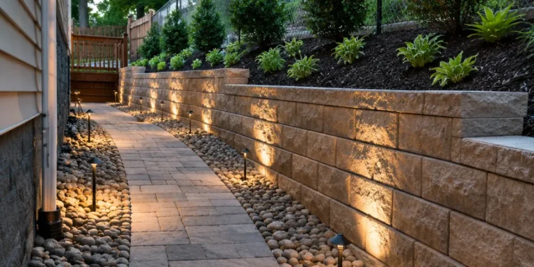 fix a drainage problem with a sloped side yard